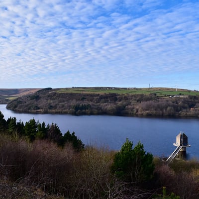 A view of the Scammonden reservoir A view of the Scammonden reservoir